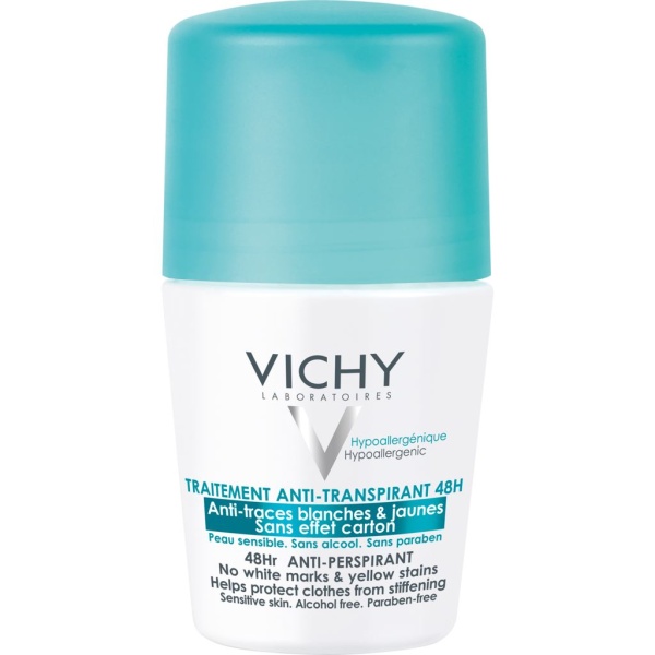 Vichy Anti-Trace Antiperspirant 48H Deo Roll-on 50 ml