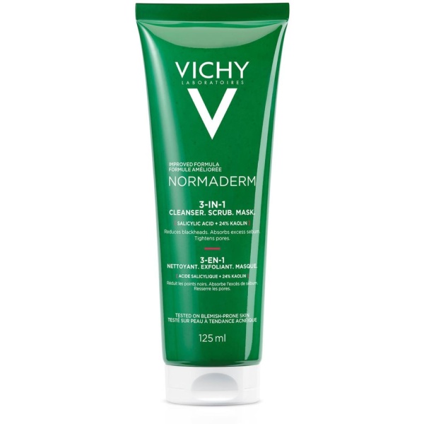 Vichy Normaderm 3-in-1 Scrub & Mask Cleanser 125 ml