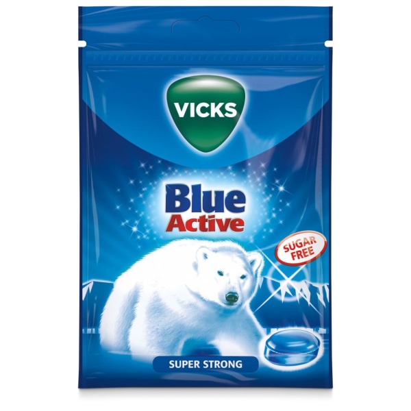 Vicks Blue Active Super Strong Sugar Free 72 g
