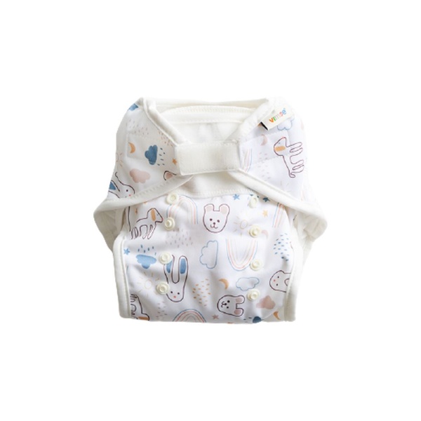 Vimse All-in-Two Blöjbyxa & Inlägg White Teddy 1 st