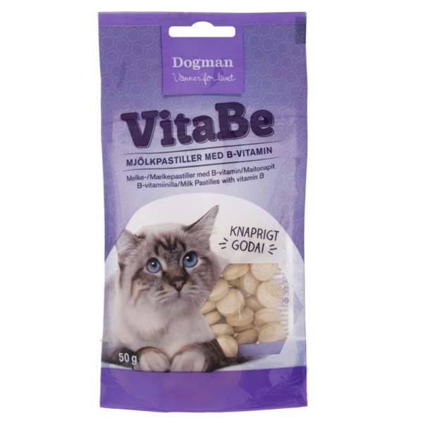 VitaBe mjölkpastiller med B-vitamin för katt 50 g