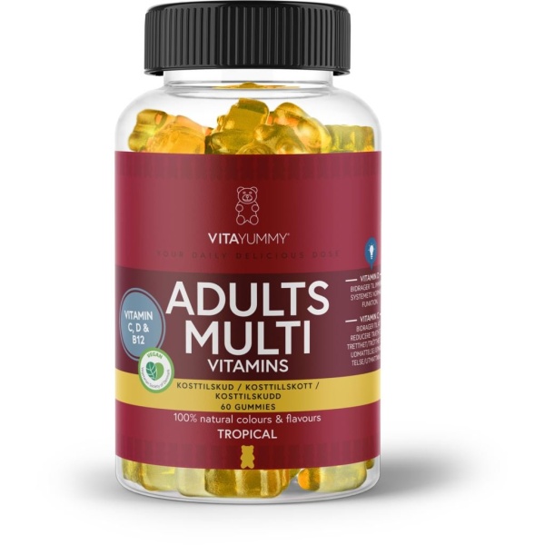 VitaYummy Adults Multivitamin Tropical Vingummibjörnar 60 tuggtabletter