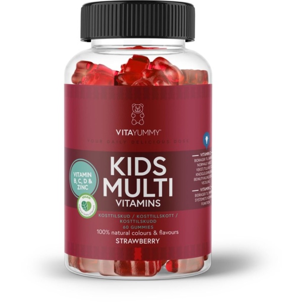 VitaYummy Kids Multivitamin Strawberry Vingummibjörnar 60 tuggtabletter