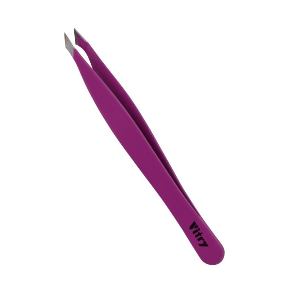 Vitry Yatagan Tweezer Pointed Ends Stainless Steel Purple 1 st