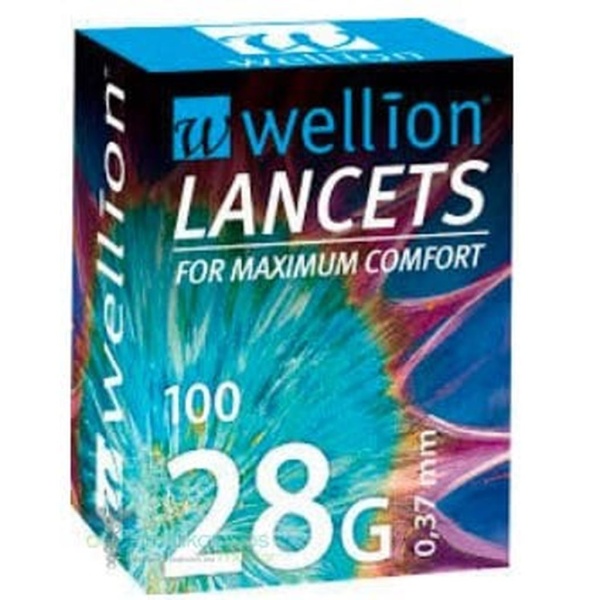 Wellion 28G Lansetter 0,37 mm 100 st