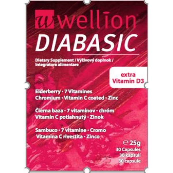 Wellion DIABASIC + D-vitamin 30 kapslar