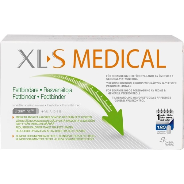Xl-S Medical Fettbindare Viktminskning 180 tabletter