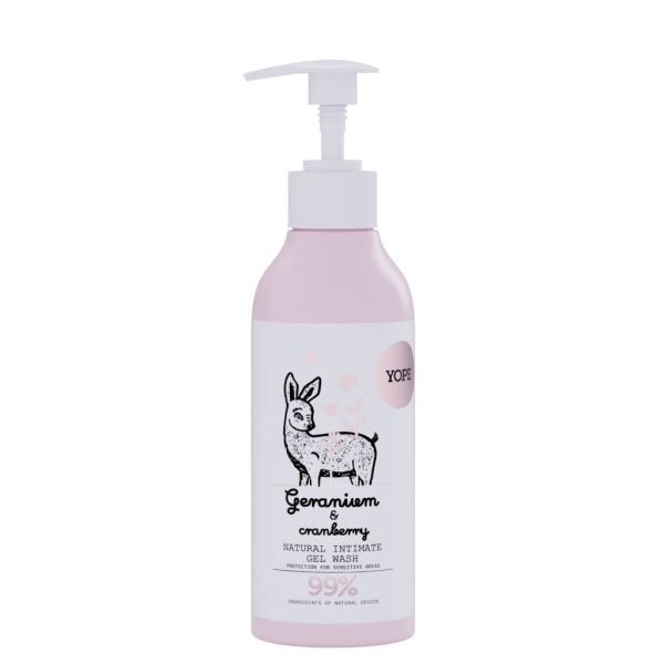 YOPE Natural Intimate Wash Geranium & Cranberry 300 ml