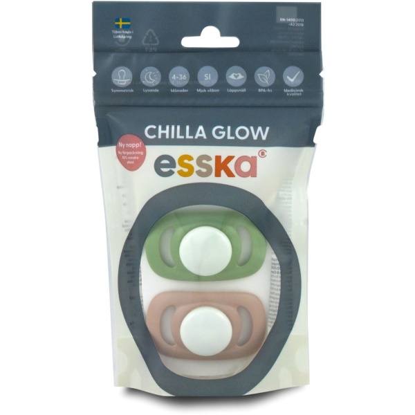 esska Chilla Glow Silikon 4-36 månader 2 st