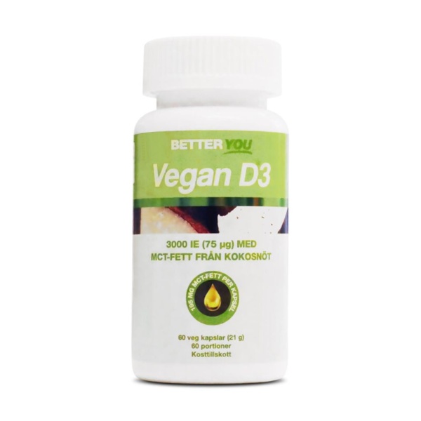 Better You Vegan D3 3000IE + MCT-fett 60 kapslar