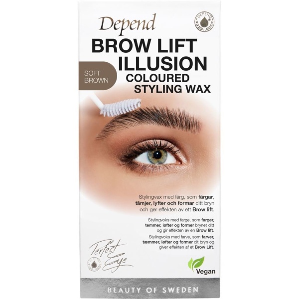 Depend Brow Lift Illusion Colored Styling Vax Soft Brown 1 st