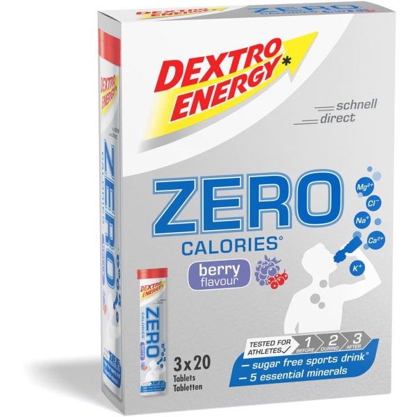 Dextro Energy Zero Calories Berry 3 x 20 brustabletter