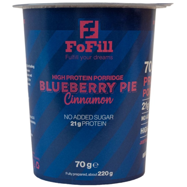 FoFill Blueberry pie Cinnamon Proteingröt 70g