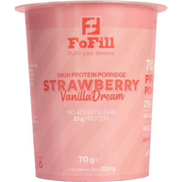 FoFill Strawberry VanillaDream Proteingröt 70g