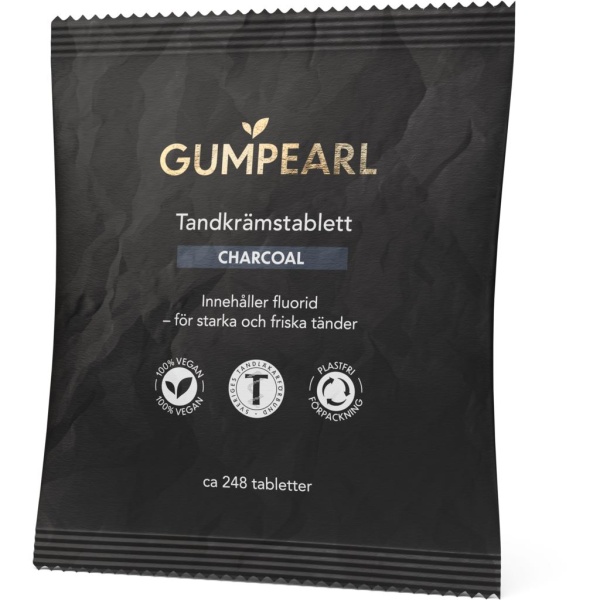 GUMPEARL Charcoal Tandkrämstablett Refill 248 st