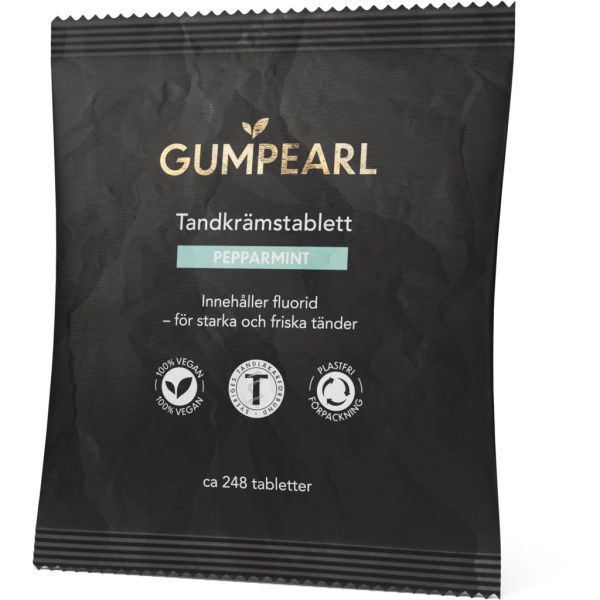 GUMPEARL Pepparmint Tandkrämstablett Refill 248 st