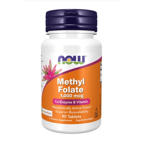 NOW Methyl Folate 1000mcg 90 tabletter