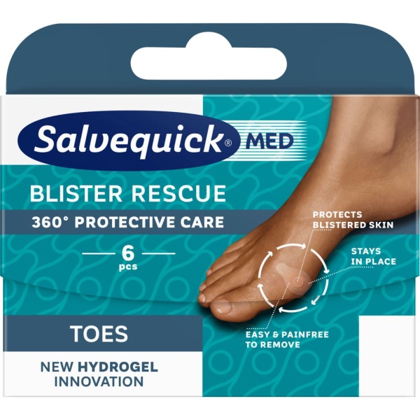 Salvequick Med Blister Rescue Toes Skavsårsplåster 6 st