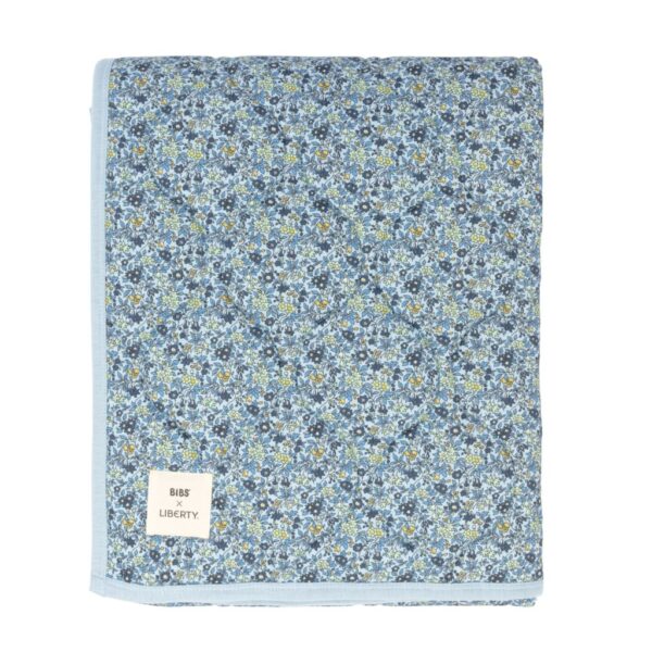 BIBS x Liberty Quilted Blanket Chamomile Lawn Baby Blue