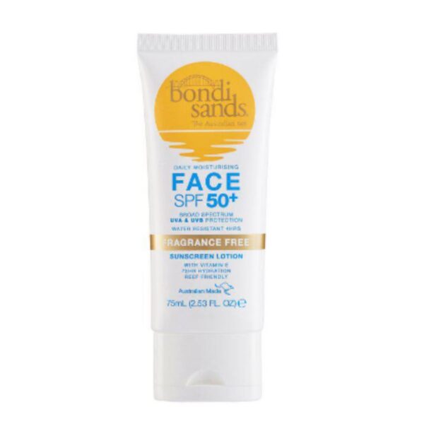 Bondi Sands Sunscreen Lotion SPF50+ Face Fragrance Free 75 ml