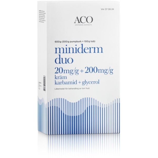 Miniderm Duo 2% Karbamid + 20% Glycerol Mjukgörande kräm för torr hud 600 g