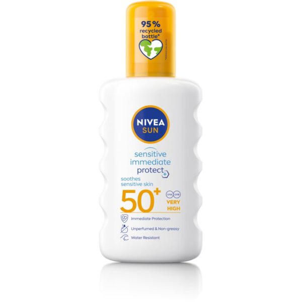 NIVEA SUN Sensitive Immediate Protect SPF50 Soothing SUN Spray 200 ml