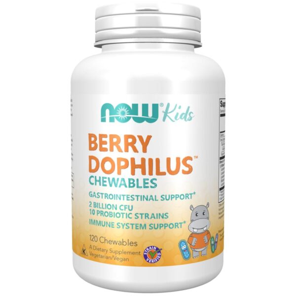 NOW Kid Berry Dophilus 120 sugtabletter