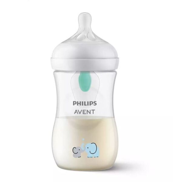 Philips Avent Natural Response Nappflaska med Airfree-ventil Elefanttryck 260ml