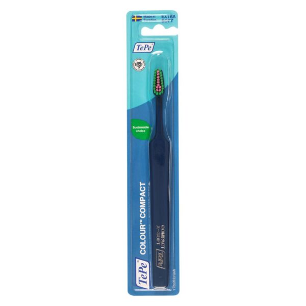 TePe Colour Compact X-Soft Tandborste Mörkblå 1 st