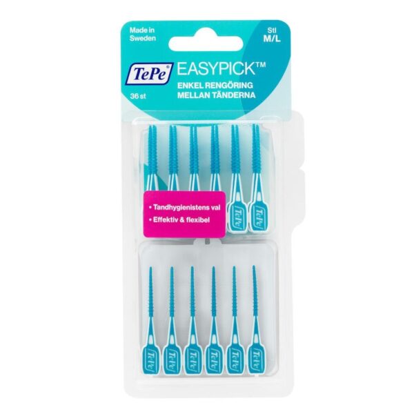 TePe EasyPick M/L Tandpetare Blå 36-pack