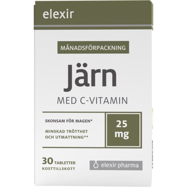 Elexir Pharma Järn med C-vitamin 30 tabletter