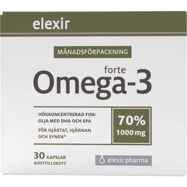 Elexir Pharma Omega-3 forte 30 kapslar