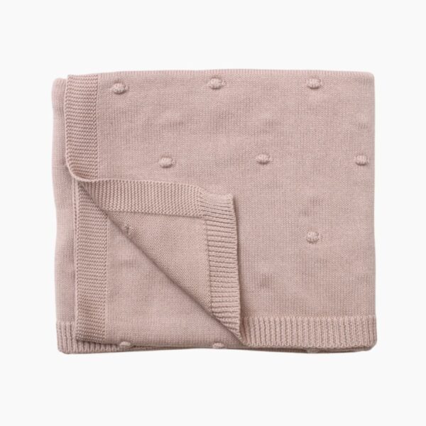 Jack o Juno Knitted Bubble Blanket Dusty Pink