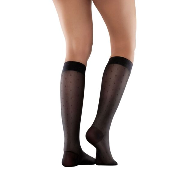 Mabs Nylon Knee Stödstrumpor Black Dotted L