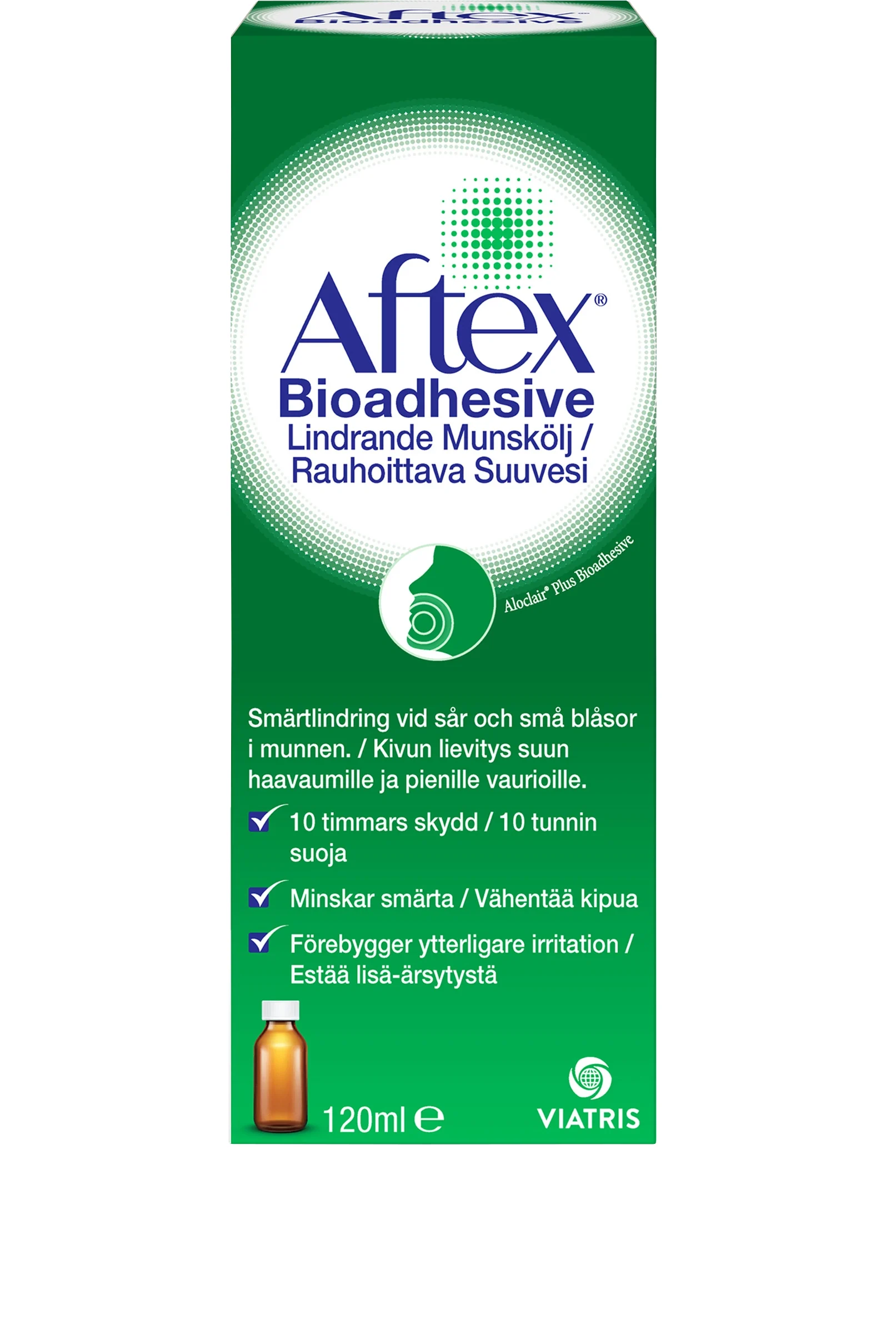 Aftex Bioadheisve Lindrande Munskölj 120 ml