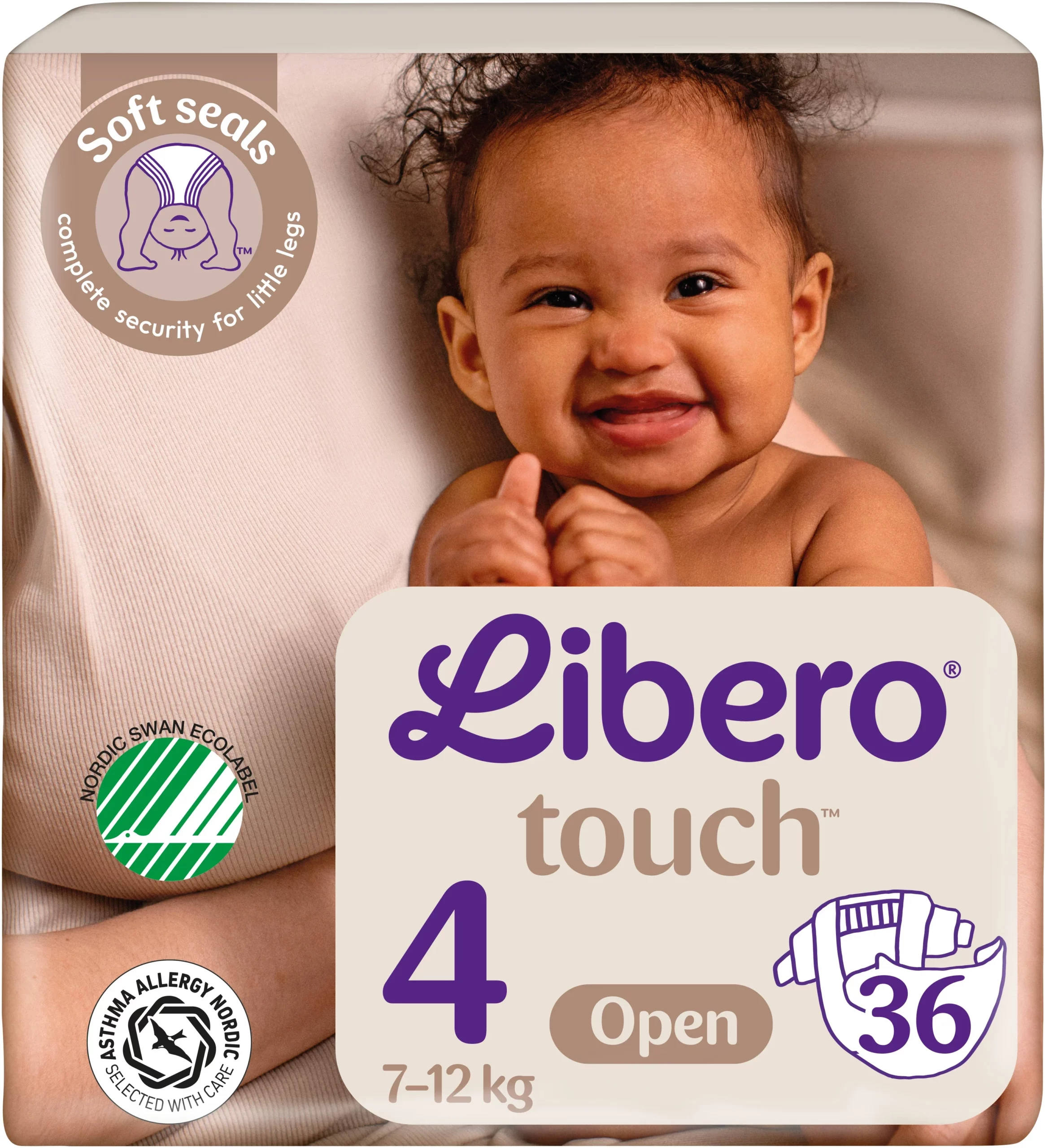 Libero Touch 4 Öppen Blöja 7-12 kg 36 st