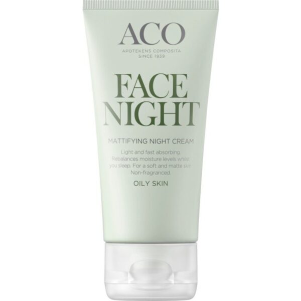 ACO Face Mattifying Night Cream Parfymfri Nattkräm 50 ml