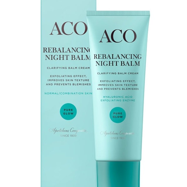 ACO Face Pure Glow Rebalancing Night Balm Parfymerad Nattkräm 50 ml