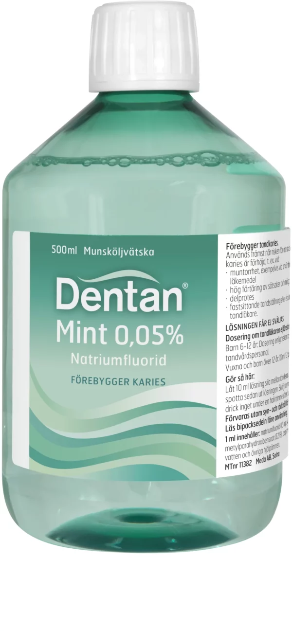 Dentan Mint munskölj 0,05 % 500 ml