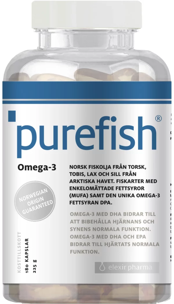 Elexir Purefish Omega-3 180 kapslar