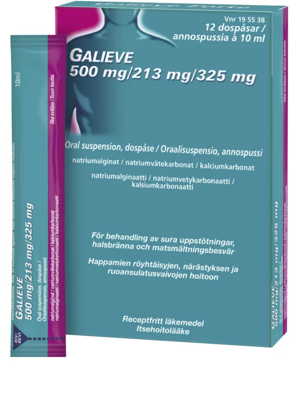 Galieve Oral suspension i dospåse 500mg/213mg/325mg Dospåse, 12st