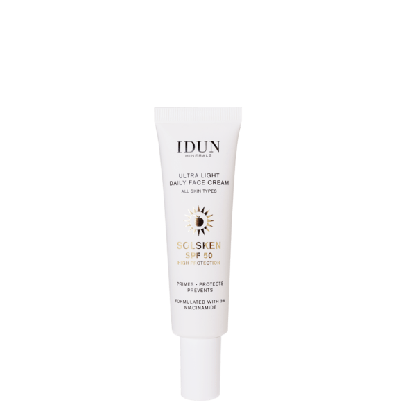 IDUN Minerals Ultra Light Daily Face Cream Solsken SPF50 30 ml