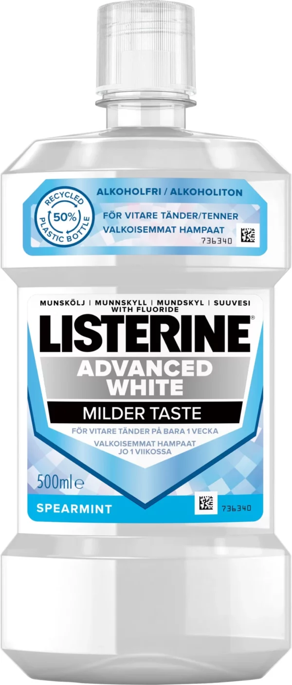 Listerine Milder Taste Advanced White Munskölj 500 ml