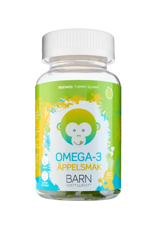 Monkids Omega-3 Barn Äpple 60 st