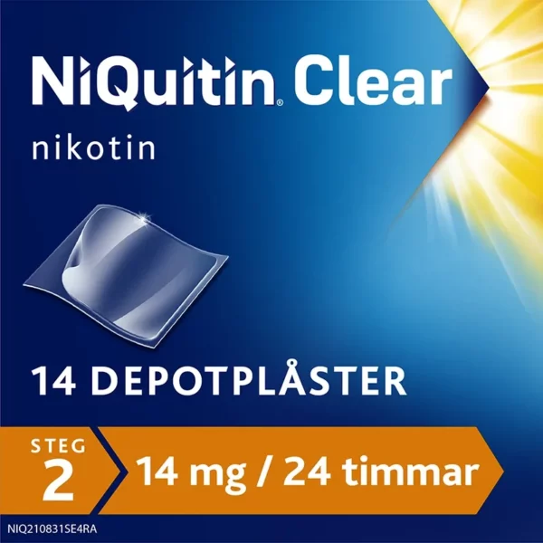 NiQuitin Clear Depotplåster 14mg/24timmar Plåster, 14st