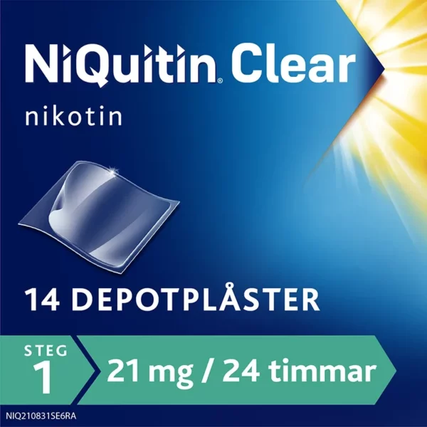 NiQuitin Clear depotplåster 21 mg/24 timmar 14 st