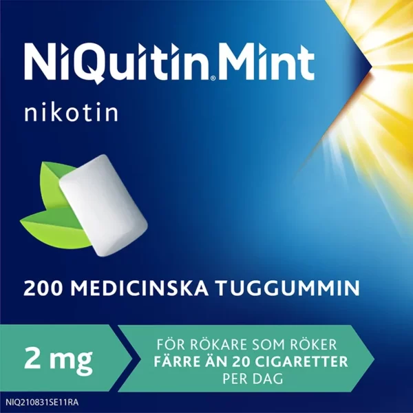 NiQuitin Mentolmint medicinskt tuggummi 2 mg 200 st