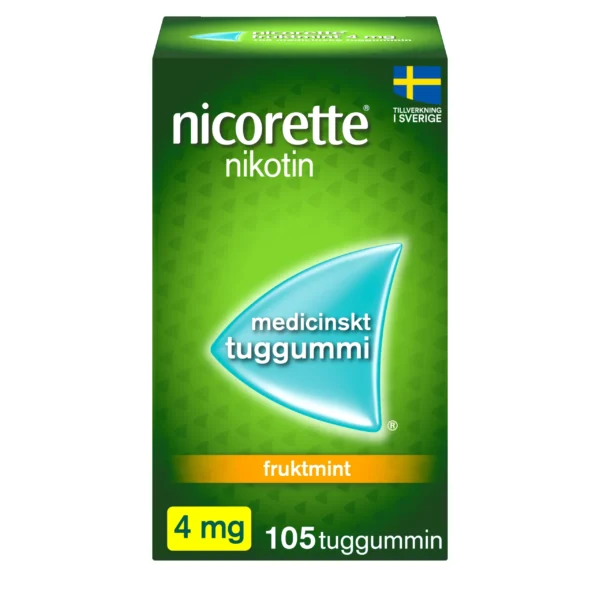 Nicorette Fruktmint medicinskt tuggummi 4 mg 105 st