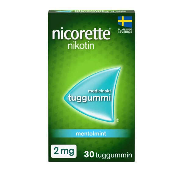 Nicorette Mentolmint medicinskt tuggummi 2 mg 30 st