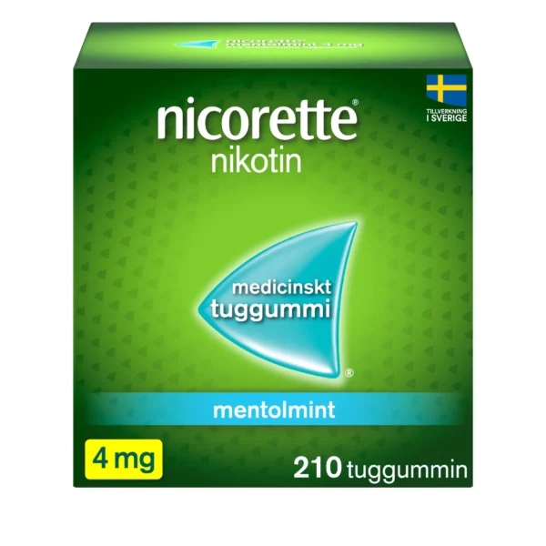 Nicorette Mentolmint medicinskt tuggummi 4 mg 210 st